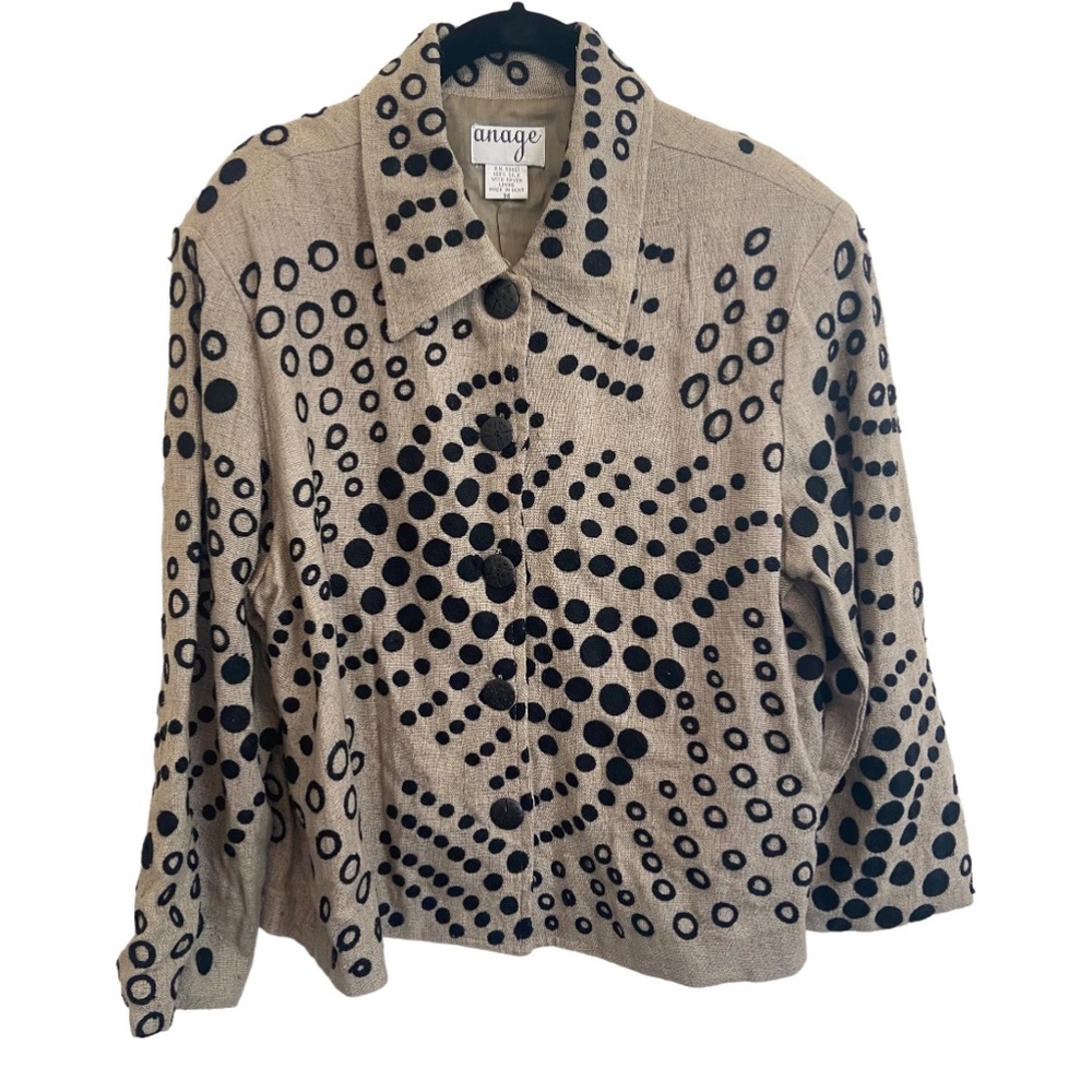 VTG 90s Raw Silk Cropped Jacket Size Medium